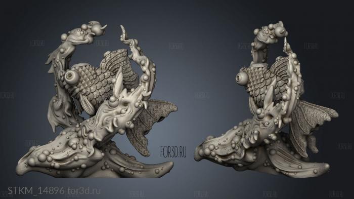 Monpong Croak Stretch Goals CNY fish stl model for CNC