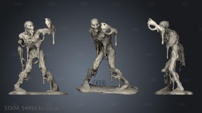 Monsters Zombie slime man stl model for CNC