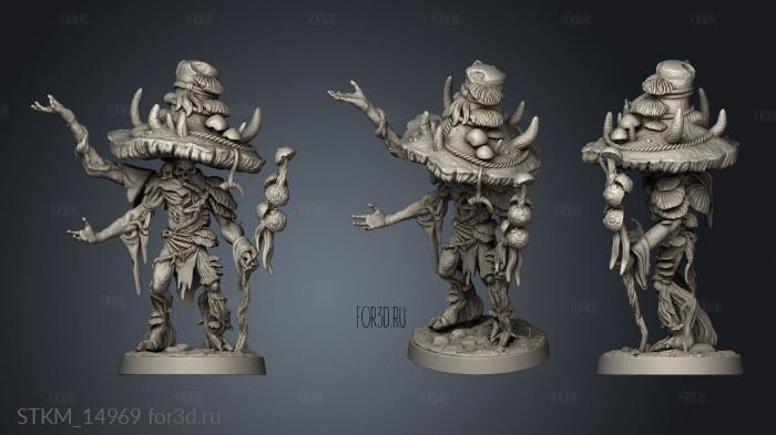 Mushroom Bayou Myconids Myconid Shaman stl model for CNC