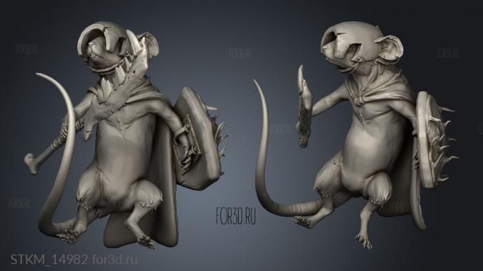 Tale Archduke Mousin Mouse Soldier stl model for CNC