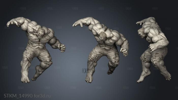 Namor Diorama Red Hulk Face stl model for CNC