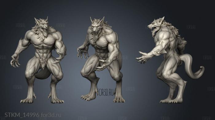 garou Werewolf ted stl model for CNC