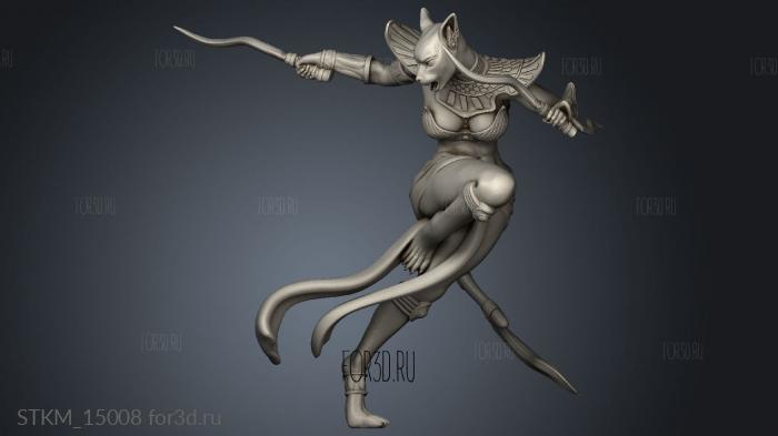 Egypt Bastet Warriors Gods Warrior stl model for CNC