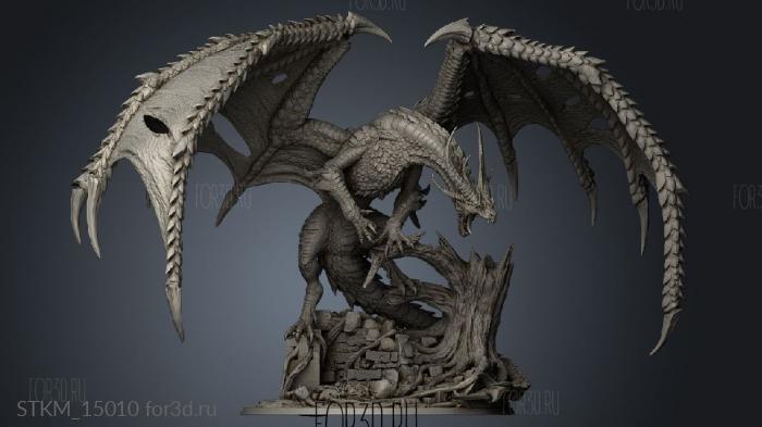 Unchained Dragon stl model for CNC