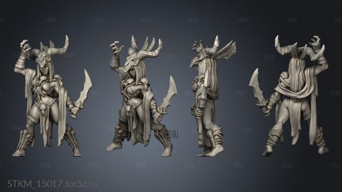 Necromancer Tribe Blood Priestess Heroine Sacrificial Pit Spell stl model for CNC