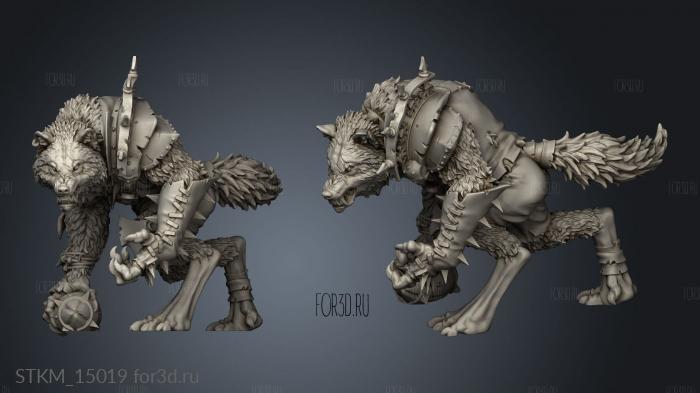 Necromantic Undead Werewolves Star Wolf stl model for CNC