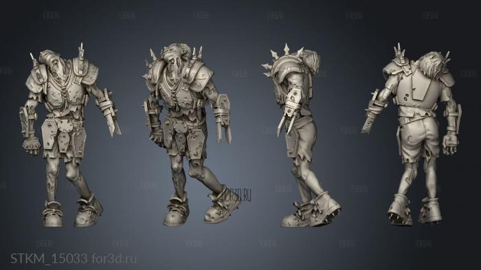 Necromantic Undead zombie HUMAN stl model for CNC