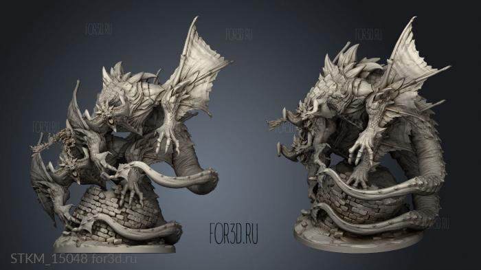 Nightfall the Corrupted Wyvern boss stl model for CNC