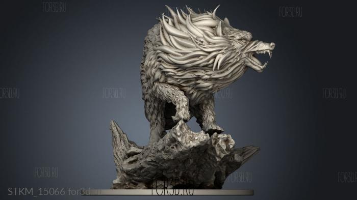 Mythology Fenrir stl model for CNC