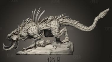 Мифология адский пес 3d stl модель для ЧПУ