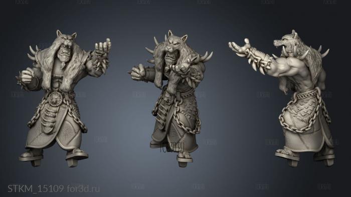 Orc Tribe Forge Shaman Storm father Casting stl model for CNC