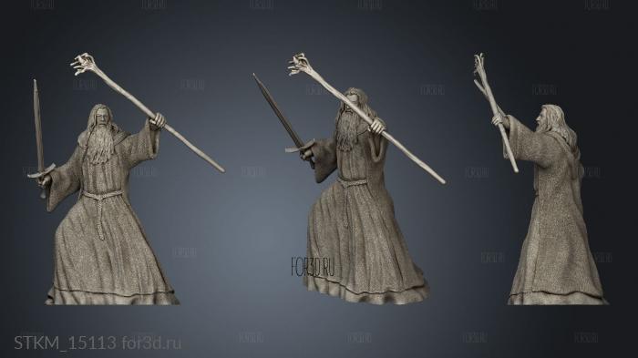 Mint Fotis Diorama Gandalf stl model for CNC