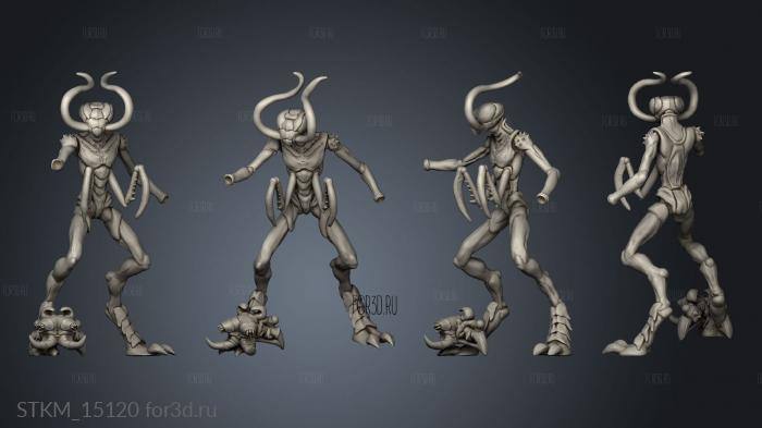 alien mantis MODULAR space insect naked yellowsting pistol stl model for CNC