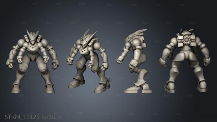 CYBER MECHA modular cybersuit magnet stl model for CNC