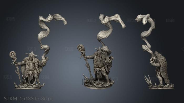 Ogre Blood Warlock stl model for CNC