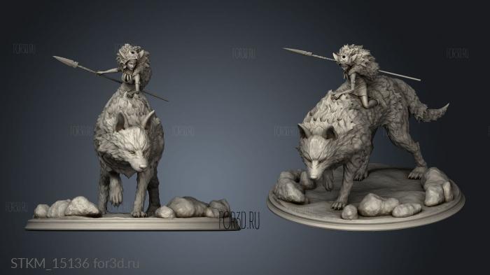 Princess MONONOKE Princess stl model for CNC