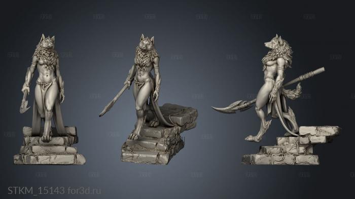 Oleana Werewolf Queen ped stl model for CNC