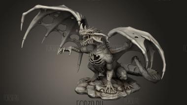 Гигантский Зомби-Древний Синий Дракон 3d stl модель для ЧПУ