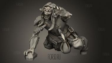 Гибель Нежити и Цепляющегося за нее зомби-воина 3d stl модель для ЧПУ