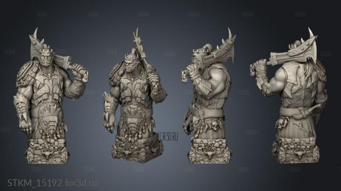 Orc Chess King stl model for CNC