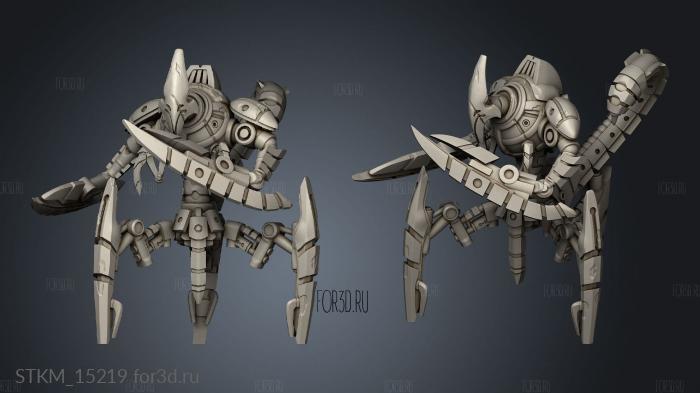 Robot Legion Tri Scorpions stl model for CNC