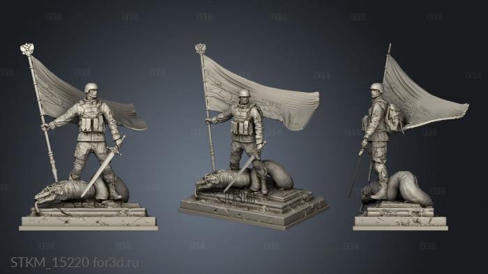 Russian Soldier stl model for CNC