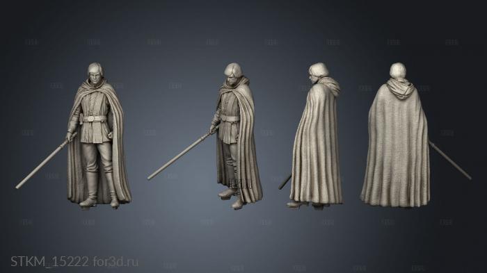 Star Wars Luke Skywalker One out Hood stl model for CNC