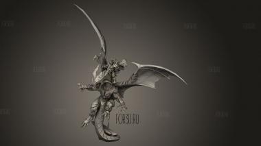 Военачальник орков Верхом на Драконьем Камне 3d stl модель для ЧПУ