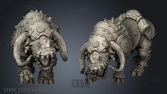 Orcs Brontops stl model for CNC