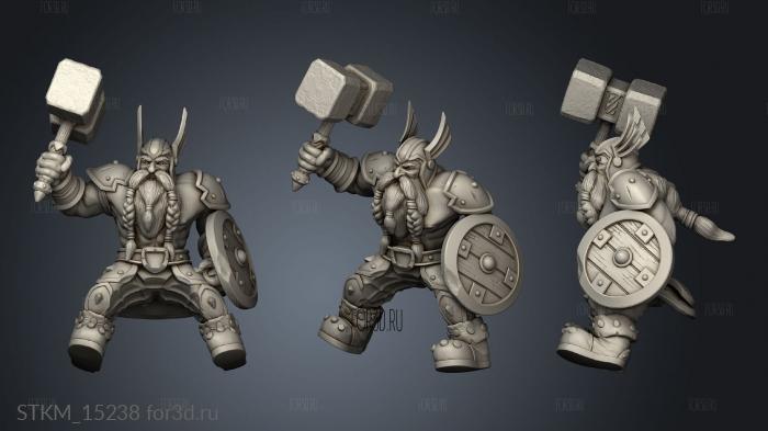 Dwarves Gryphon Rider separately Ider stl model for CNC