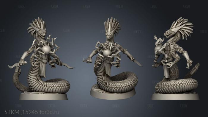 The Gunslinger Rattlers Adept Snake Mage stl model for CNC