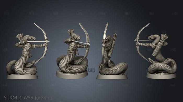 The Gunslinger Rattlers Slither Snake Archer stl model for CNC