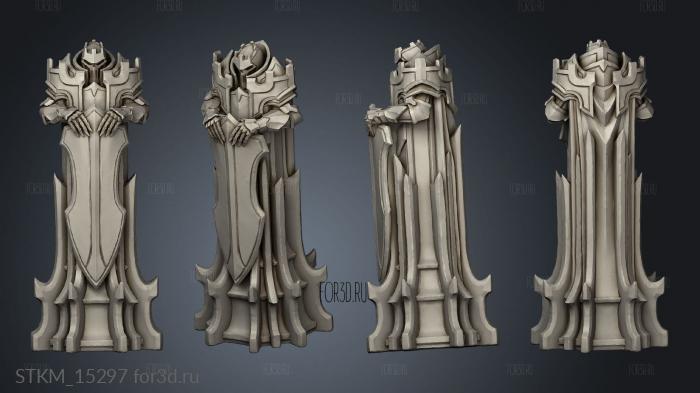 Paladin Chess Black tower stl model for CNC