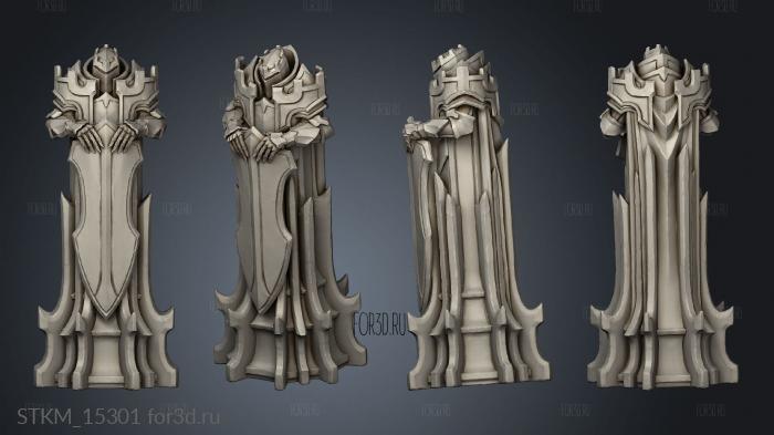 Paladin Chess White tower stl model for CNC