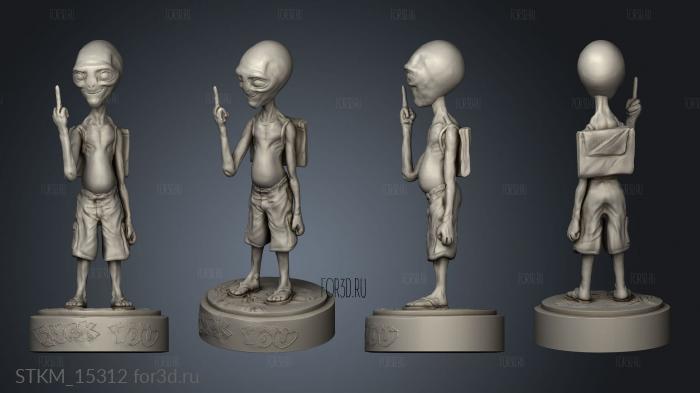 Paul the Alien Paull stl model for CNC