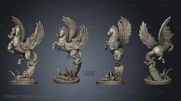 Pegasus and Female Perseus Horse stl model for CNC