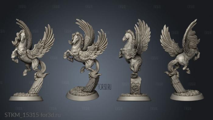 Pegasus and Female Perseus Horse stl model for CNC