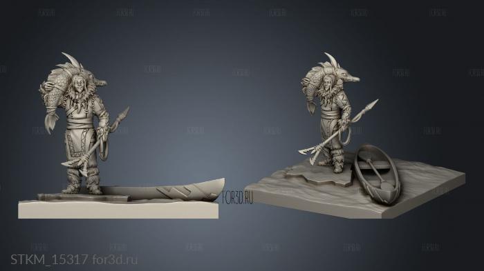 The Frozen Grove Fisherman stl model for CNC