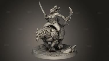 Охотники на Ракшаков Модульный Всадник На Тигре Ракша 3d stl модель для ЧПУ