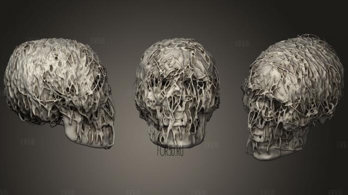Skull and roots printable