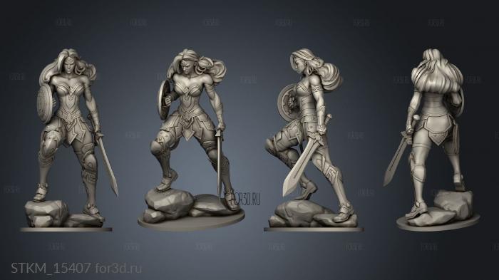 Wonder Woman stl model for CNC