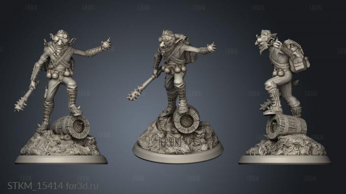 Preakz the Bombardier hero goblin stl model for CNC