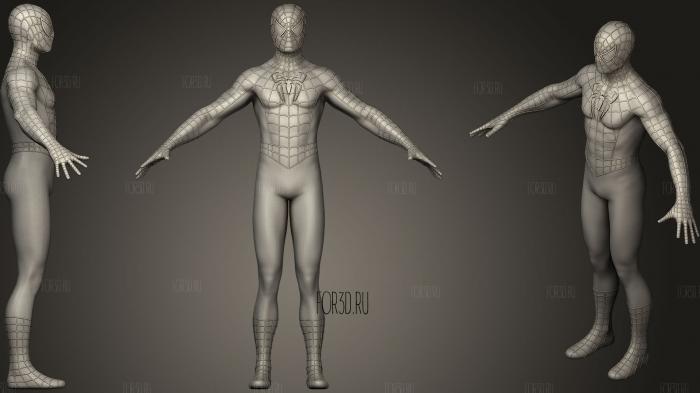 Spiderman Black And Golden Suit 3d stl модель для ЧПУ