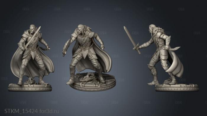 Primal Augur Elf Warrior and Athos Hero Elf Warrior stl model for CNC