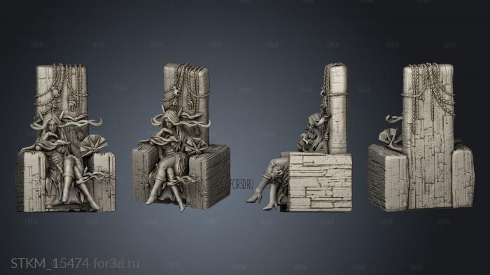 Queen Shaheerii The Guild Throne on Djinn stl model for CNC