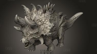 ТРИЦЕРАТОПС 3d stl модель для ЧПУ