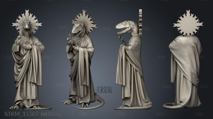 Raptor Jesus stl model for CNC