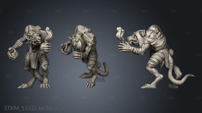 Rat Alchemist Man First Form stl model for CNC