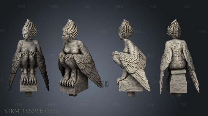 Ship Ahoy The Lady Harpy Back stl model for CNC