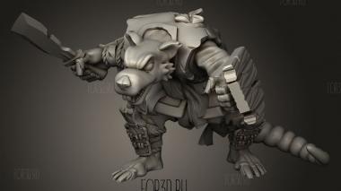 Крыса-шиноби 3d stl модель для ЧПУ